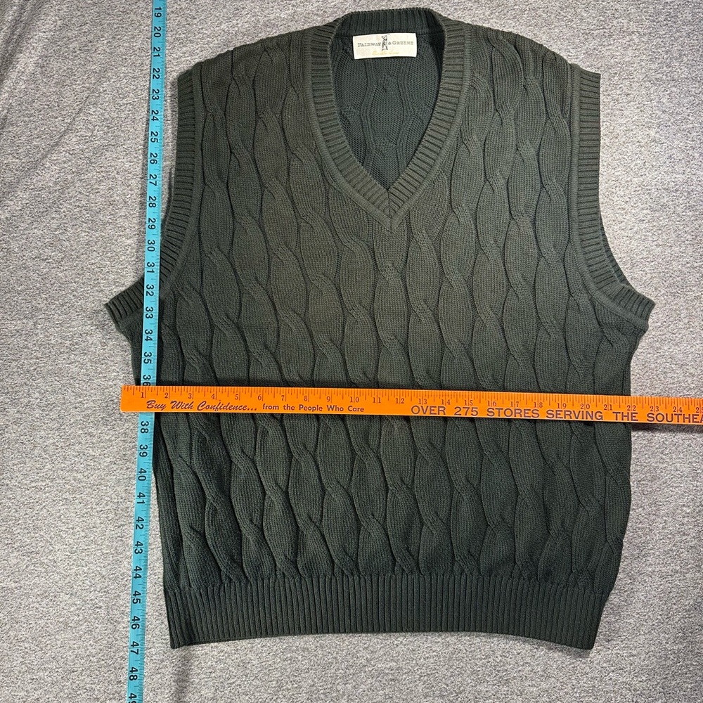 Fairway & Greene Dark Green V-Neck Sweater Vest